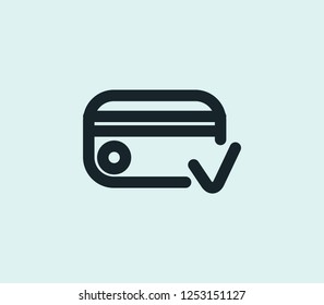 Payment icon line isolated on clean background. Payment icon concept drawing icon line in modern style. Vector illustration for your web mobile logo app UI design.