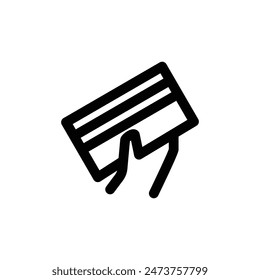 Icono de pago Vector de estilo de línea