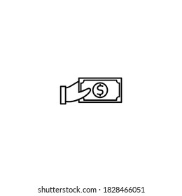 Payment icon. Logistic and Delivery icon. Simple, flat, outline, black.