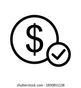 Icono de pago o logotipo símbolo de signo aislado ilustración vectorial - iconos vectoriales de estilo negro de alta calidad
