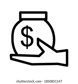 Icono de pago o logotipo símbolo de signo aislado ilustración vectorial - iconos vectoriales de estilo negro de alta calidad
