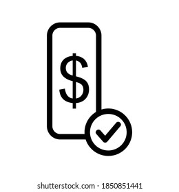 Icono de pago o logotipo símbolo de signo aislado ilustración vectorial - iconos vectoriales de estilo negro de alta calidad
