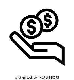 icono de pago o logotipo símbolo de signo aislado ilustración vectorial - iconos vectoriales de estilo negro de alta calidad
