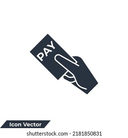 payment icon logo vector illustration. Credit card payment symbol template for graphic and web design collection