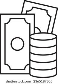 icono de pago. icono de vector de dinero