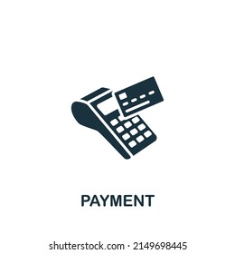 Payment icon. Monochrome simple Banking icon for templates, web design and infographics