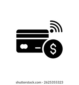 Payment Icon with Network Signal - Mobile Payment and Connectivity Concept