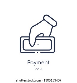payment icon from payment outline collection. Thin line payment icon isolated on white background.