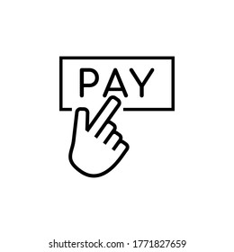 payment icon with outline style vector for your web design, logo, UI. illustration