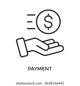 Payment Icon Outline Style. Vector Illustration For Graphic Design
