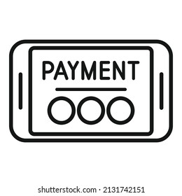 Payment icon outline vector. Money pay. Online transaction