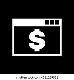 The payment icon. Pay and e-commerce, dollar, money, payment symbol. UI. Web. Logo. Sign. Flat design. App. Stock vector