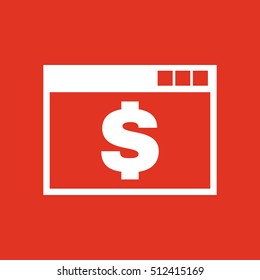 The payment icon. Pay and e-commerce, dollar, money, payment symbol. UI. Web. Logo. Sign. Flat design. App. Stock vector