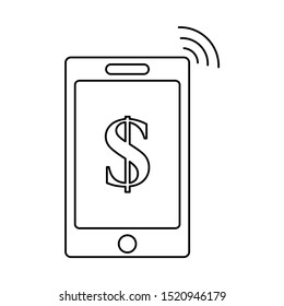 Payment icon phone smart device  icon, online mobile payment icon