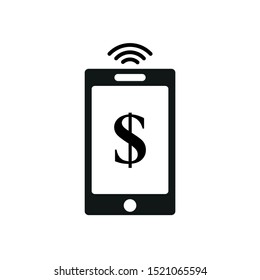 Payment icon phone smart device  icon, online mobile payment icon