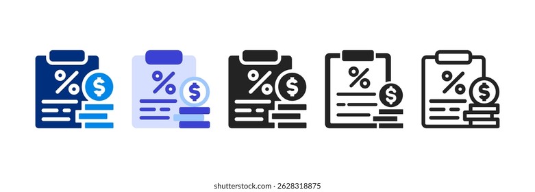 Ícone de Pagamento Definir Coleção de Estilos Diferentes
