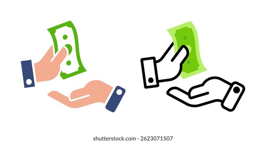 Conjunto de iconos de pago. para concepto móvil y Diseño web sobre fondo blanco