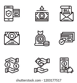 Payment icon set vector