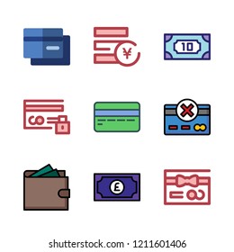 payment icon set. vector set about money, gift card, credit card and wallet icons set.