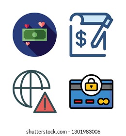 payment icon set. vector set about notification, money, credit card and invoice icons set.