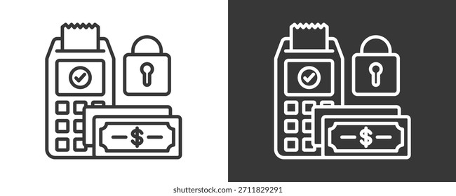 Conjunto De Iconos De Pago Colección De Vector Aislada En Blanco Y Negro