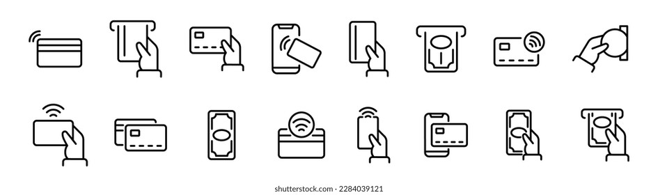 Payment icon set. Payment vector icons. Money transfer. Payment options. Finance concept icons.
