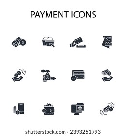 Payment icon set.vector.Editable stroke.linear style sign for use web design,logo.Symbol illustration.