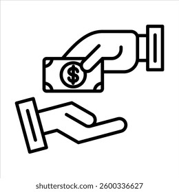 Payment Icon. Simple Vector Outline Illustration