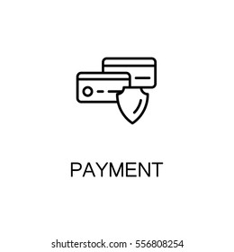 Payment icon. Single high quality outline symbol for web design or mobile app. Thin line sign for design logo. Black outline pictogram on white background