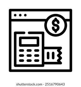 payment icon with style outline