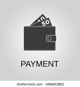 Payment icon. Payment symbol. Flat design. Stock - Vector illustration