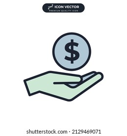 plantilla de símbolo de icono de pago para el logotipo de colección de diseño gráfico y web ilustración vectorial
