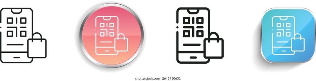 payment icon. Thin Linear, Regular and Button Style Design Isolated On White Background