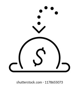 Payment icon in trendy flat style isolated on white background. Coin symbol. Vector illustration.