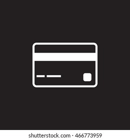 Payment icon vector, credit card solid logo, pictogram isolated on black, pixel perfect illustration