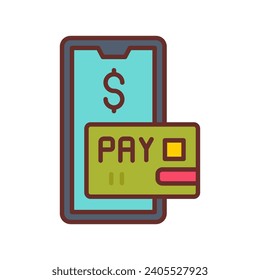 Icono de pago en vector. Ilustración
