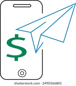 Payment icon vector illustration, Cashless payment icon, online payment icon, send money icon