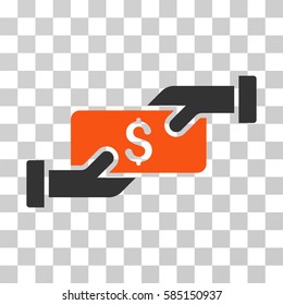 Payment icon. Vector illustration style is flat iconic bicolor symbol, orange and gray colors, transparent background. Designed for web and software interfaces.