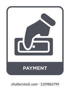 payment icon vector on white background, payment trendy filled icons from Payment methods collection, payment simple element illustration