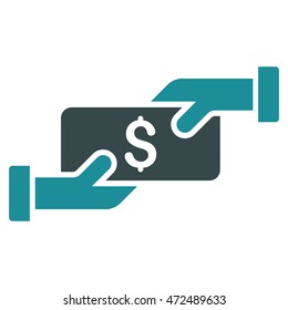 Payment icon. Vector style is bicolor flat iconic symbol with rounded angles, soft blue colors, white background.