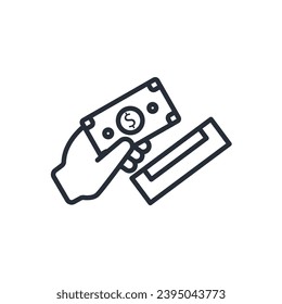 payment icon. vector.Editable stroke.linear style sign for use web design,logo.Symbol illustration.