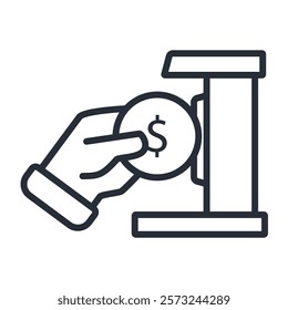 payment icon. vector.Editable stroke.linear style sign for use web design,logo.Symbol illustration.