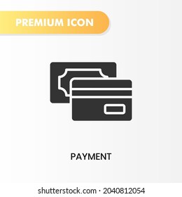 payment icon for your website design, logo, app, UI. Vector graphics illustration and editable stroke. payment icon glyph design.