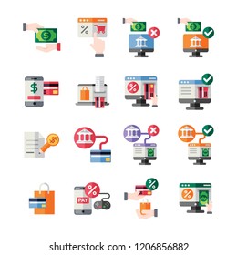 Payment icons flat