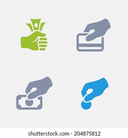 Payment Icons. Granite Series. Simple glyph style icons in 4 versions. The icons are designed at 32x32 pixels.