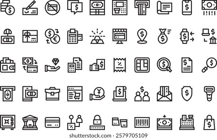 Payment icons High-Quality Vector Icons Collection with Editable Stroke. Ideal for Professional and Creative Projects