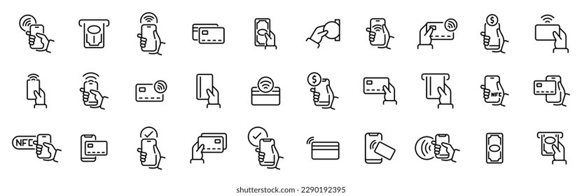 Payment icons. Pay concept icon set. Online payment. Payment options. Pay icon collection. EPS 10