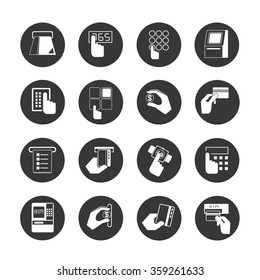 payment icons set, atm icons