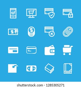 payment icons set with reader, credit card and shopping cart on monitor screen vector set