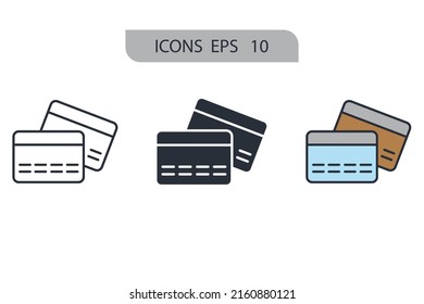 Zahlungssymbole für Vektorelemente für Infografiken
